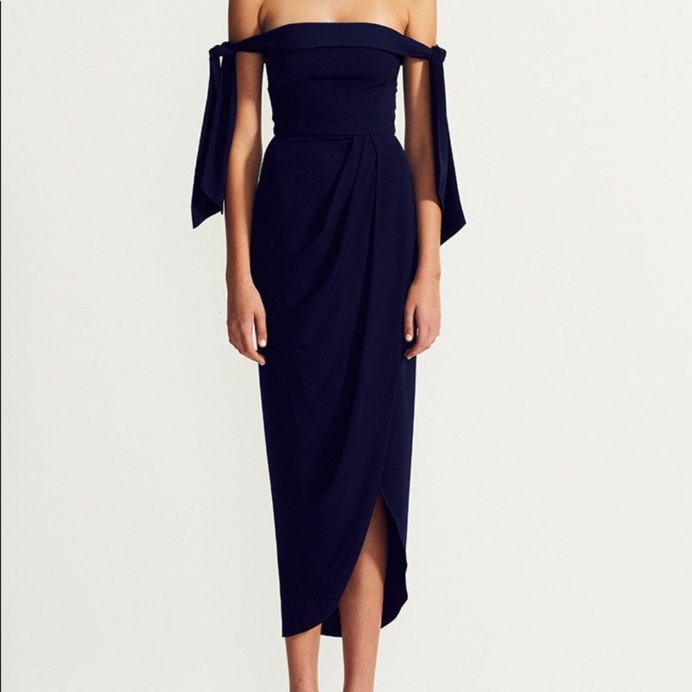 Shona Joy Navy Bustier Dress XS (Australia size 6)